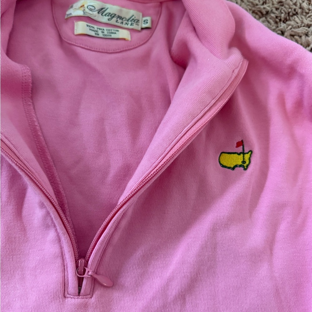 Women's Magnolia Lane Pink Half-Zip Sweater (S) - Picture 2 of 4